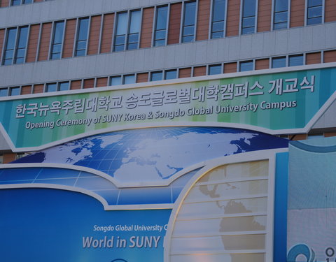 Officiële opening in Incheon (Korea) van de Songdo Global University Campus en van de State University of New York Korea (SUNY K