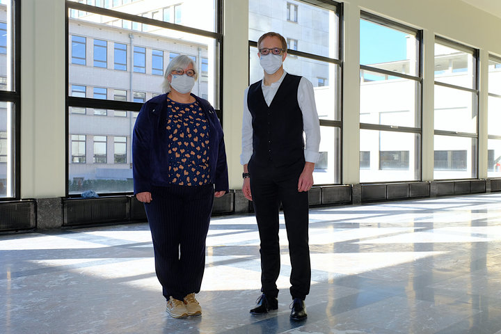 Fotoreeks met rector Van de Walle en vicerector Mieke Van Herreweghe