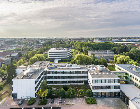 Drone opnamen Campus Kortrijk UGent