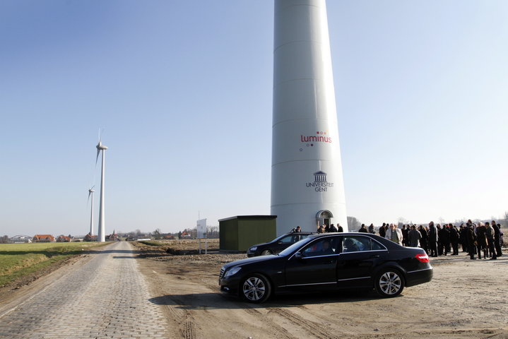 Officiële inhuldiging windmolenpark UGent en SPE-Luminus te Melle-14146