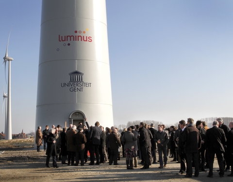 Officiële inhuldiging windmolenpark UGent en SPE-Luminus te Melle-14164
