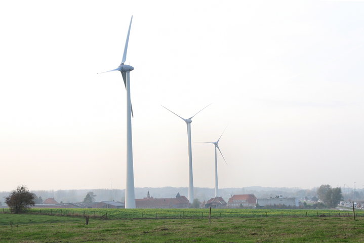 Windturbines op Proefhoeve van de site Melle-30691