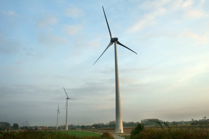 Windturbines op Proefhoeve van de site Melle-30696