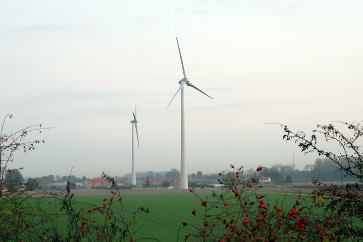 Windturbines op Proefhoeve van de site Melle-30699