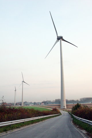 Windturbines op Proefhoeve van de site Melle-30702