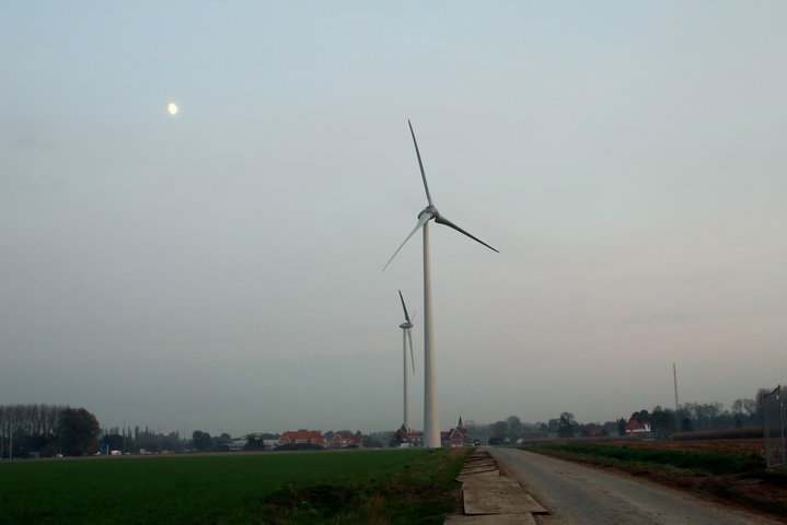 Windturbines op Proefhoeve van de site Melle-30704