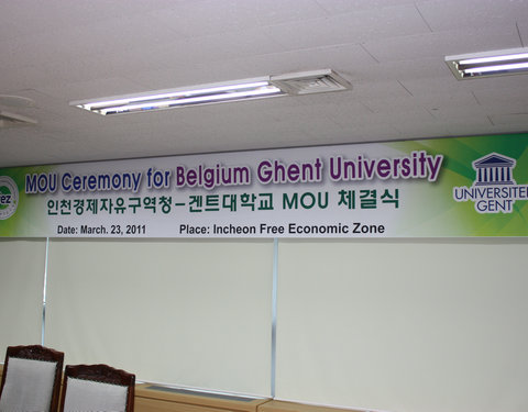 Ondertekening Memory of Understanding (MOU) tussen UGent en Incheon Free Economic Zone (IFEZ) in Songdo (Zuid-Korea)-4474