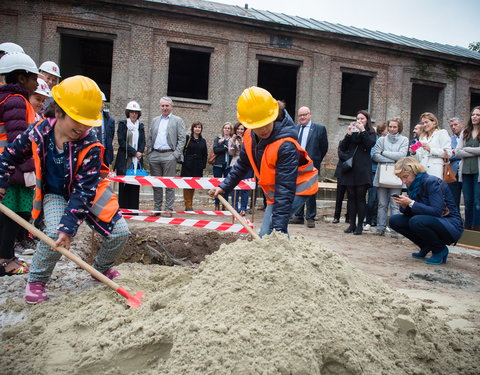 Eerstesteenlegging nieuwe schoolgebouw van de International School of Ghent (ISG) aan De Pintelaan-57264
