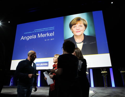 Uitreiking eredoctoraat aan Angela Merkel